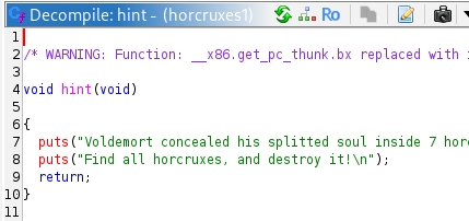 Decompiled hint()