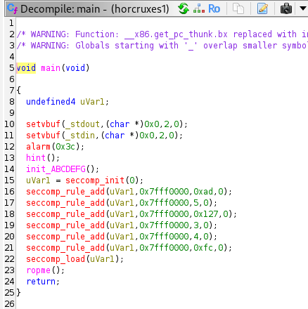 Decompiled Main function