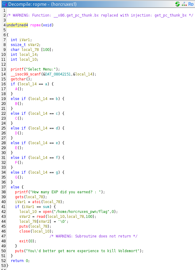 Decompiled hint()